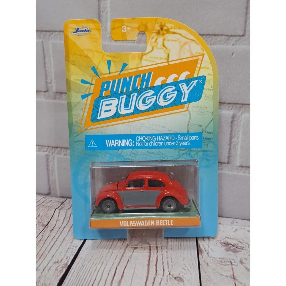 NEW Jada Punch Buggy VW Beetle Red/Silver 1/64 Diecast VOLKSWAGEN Slug Bug